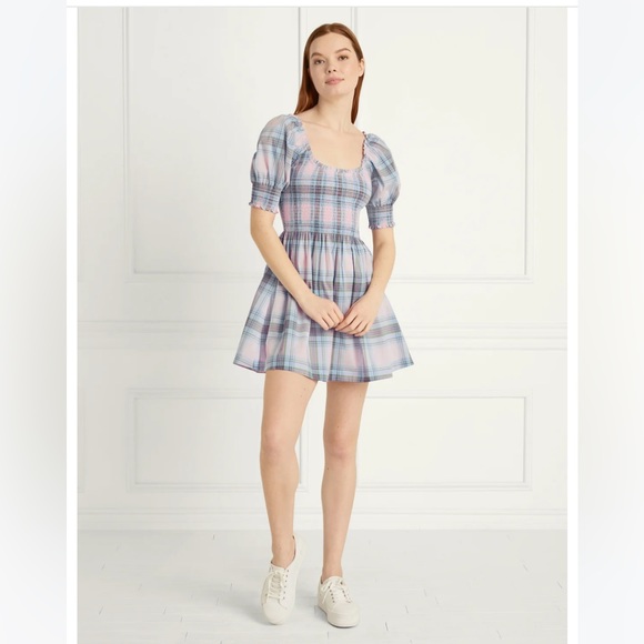 Hill House NAIA Nap Dress Pink Plaid - Picture 2 of 4